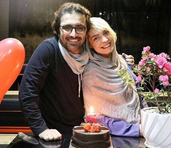 عکس امین زندگانی با همسرش