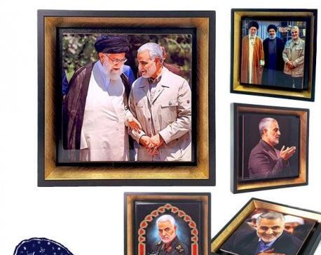 عکس شهید سلیمانی و رهبر
