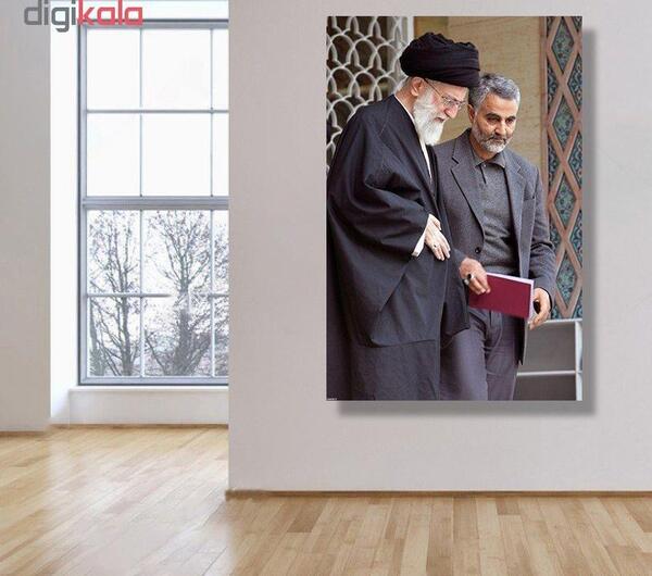 عکس شهید سلیمانی و رهبر