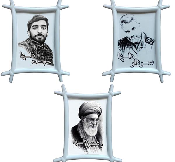 عکس شهید سلیمانی و رهبر
