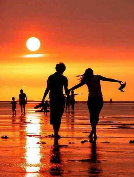 عکس های عاشقانه غروب خورشید