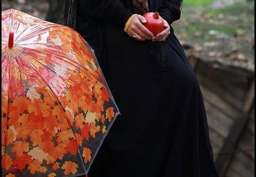 عکس پاییزی دختر چادری