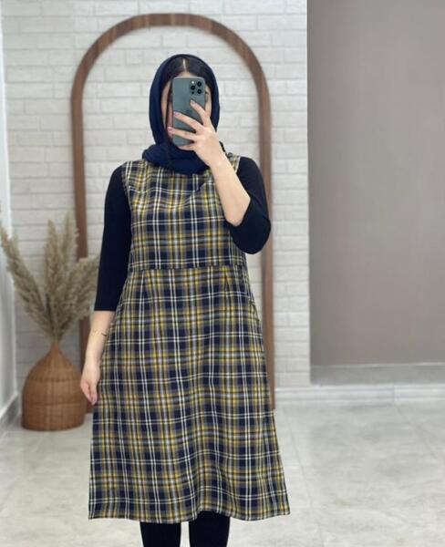 عکس مدل سارافون چهارخونه