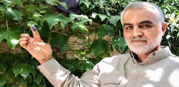 عکس حاج قاسم انتخابات