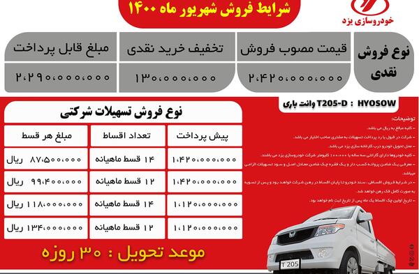 عکس ماشین هیوسو t205
