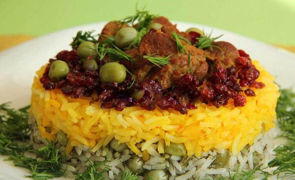 عکس غذا پلو مرغ