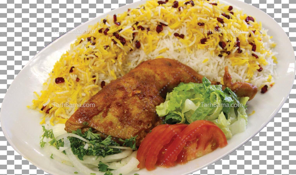 عکس غذا پلو مرغ