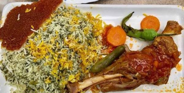 عکس غذا پلو مرغ