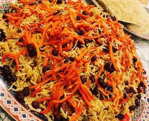 عکس غذا پلو مرغ