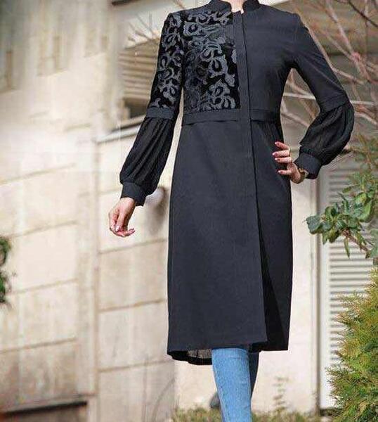 عکس مانتو بلند استین مچی