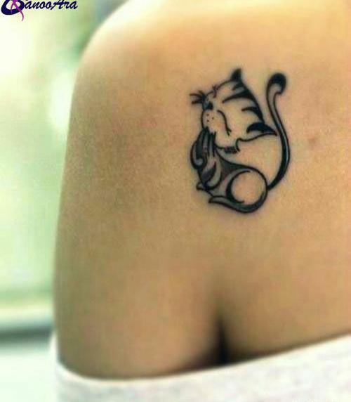 عکس تاتو روی کتف دخترانه