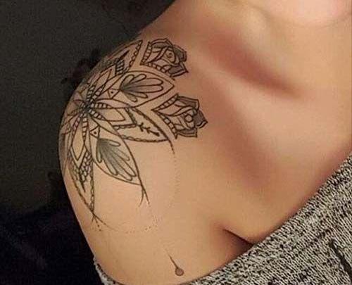 عکس تاتو روی کتف دخترانه