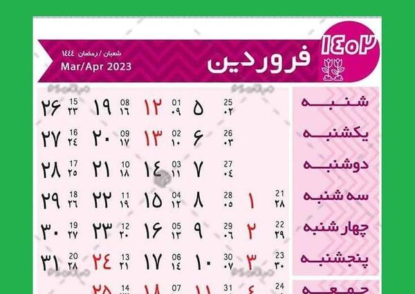 عکس ساعت تحویل سال ۱۴۰۱