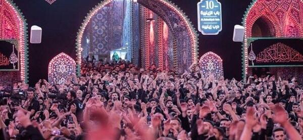 عکس حرم امام حسین در شب