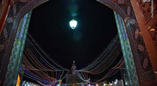 عکس حرم امام حسین در شب