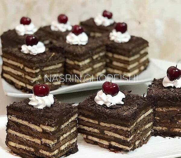 عکس ایده برای کیک یخچالی