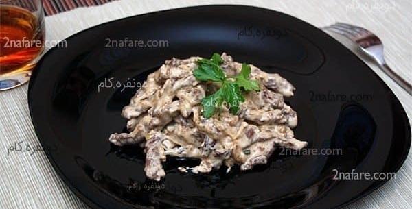 عکس غذا بیف استراگانوف