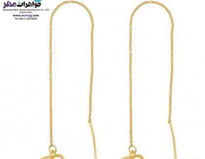 عکس گوشواره طلا زنجیری
