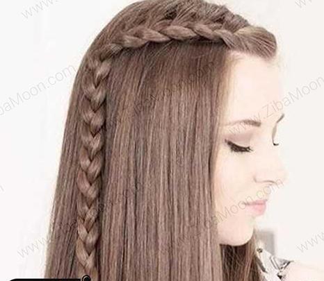 عکس شینیون مو ساده باز