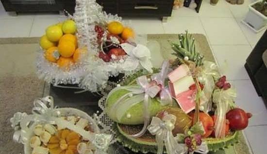 عکس ایده تزیین وسایل شب یلدا برای عروس