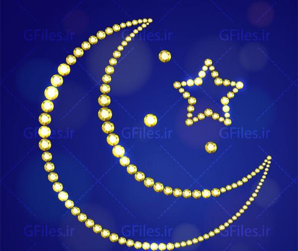 عکس ماه و ستاره
