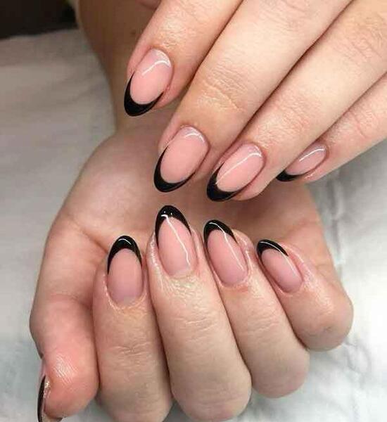 عکس طرح ناخن فرنچ رنگی