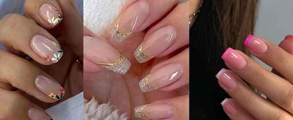 عکس طرح ناخن فرنچ رنگی
