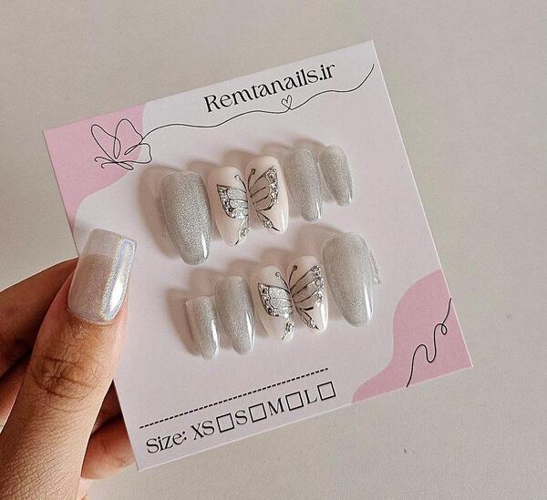 عکس طرح ناخن فرنچ رنگی