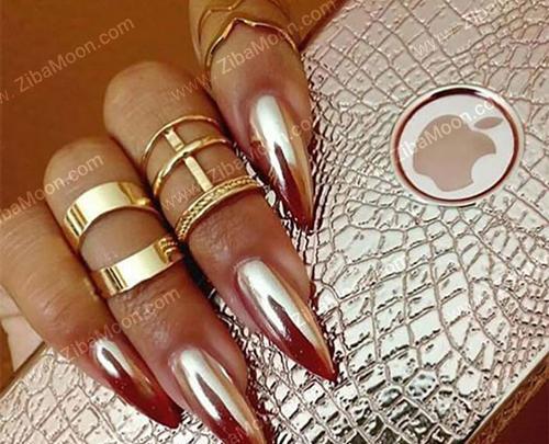 عکس مدل ناخن آینه ای