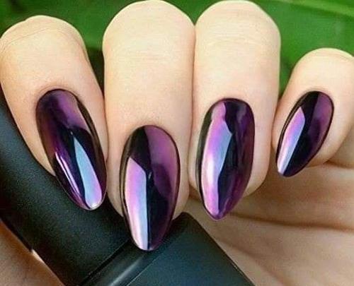 عکس مدل ناخن آینه ای