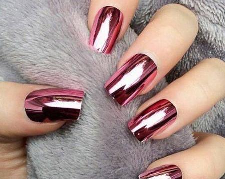 عکس مدل ناخن آینه ای