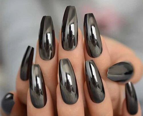 عکس مدل ناخن آینه ای