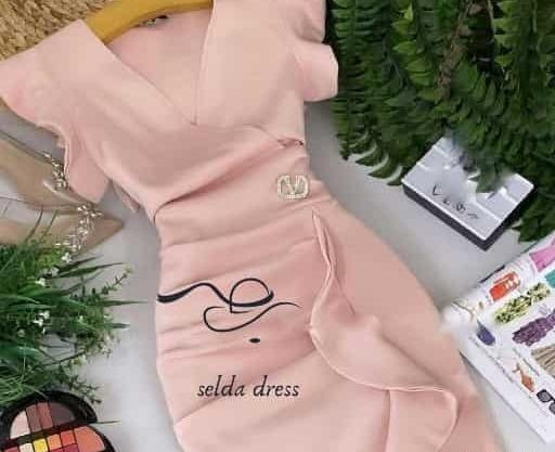 عکس لباس مجلسی کوتاه گلبهی