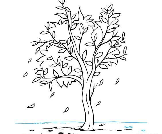 عکس نقاشی ساده و زیبا از پاییز
