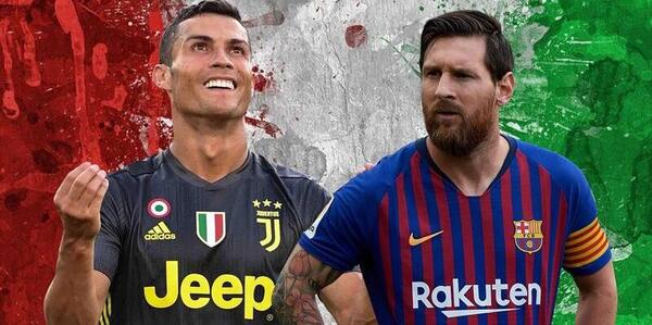 عکس رونالدو مسی در کنار هم