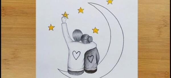 عکس نقاشی غمگین ساده