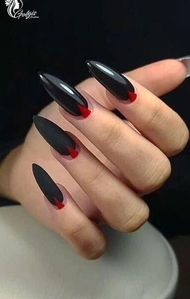 عکس ژلیش ناخن رنگ مشکی