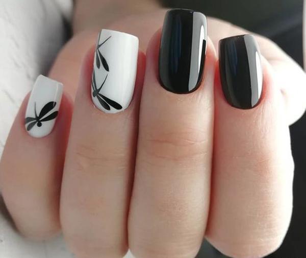 عکس ژلیش ناخن رنگ مشکی