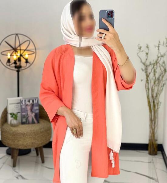 عکس مانتو رنگ هلویی