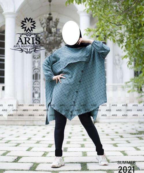 عکس مدل مانتو ابروبادی چهارخونه