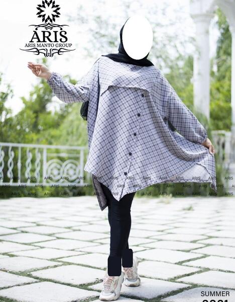عکس مدل مانتو ابروبادی چهارخونه