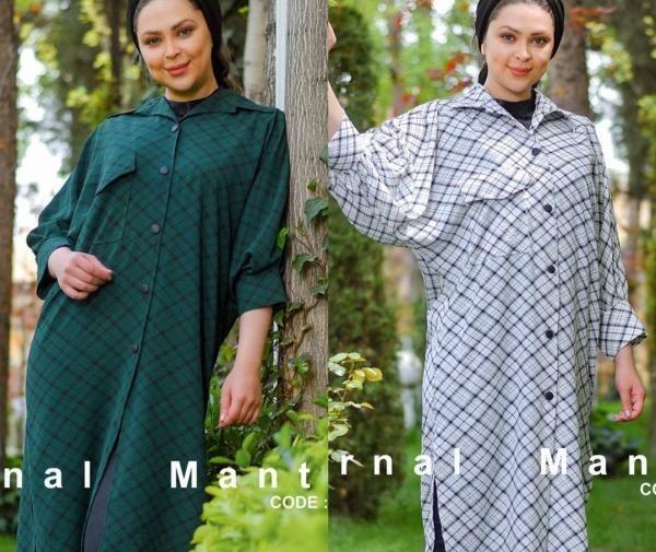 عکس مدل مانتو ابروبادی چهارخونه