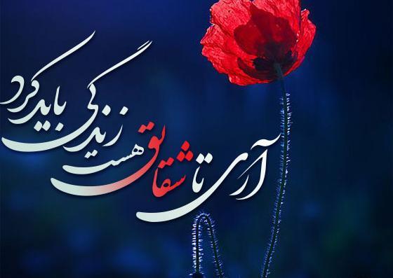 عکس نوشته شعر آب را گل نکنیم