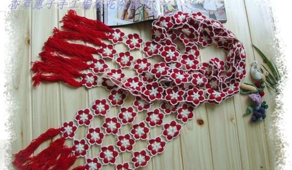 عکس شال گردن قلاب بافی