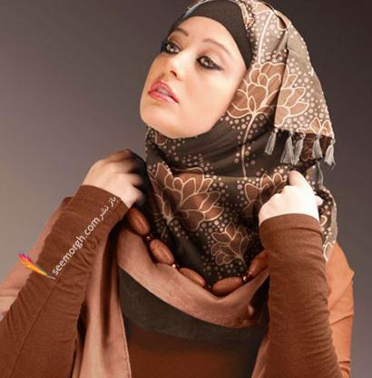 عکس شال گردن قلاب بافی