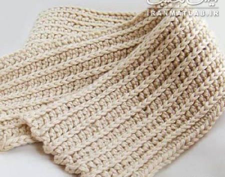 عکس شال گردن قلاب بافی