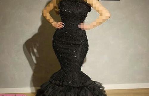عکس لباس مجلسی مشکی ساده