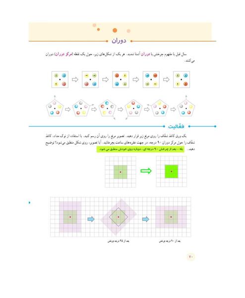 عکس صفحه حل شده ۹ ریاضی ششم
