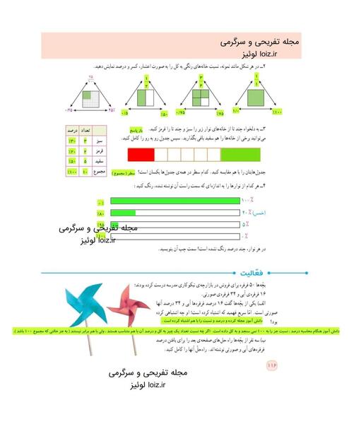 عکس صفحه حل شده ۹ ریاضی ششم