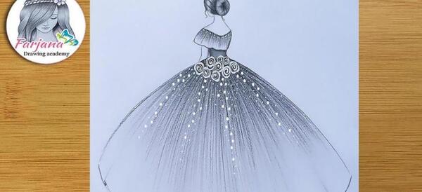 عکس نقاشی دختر ساده طراحی